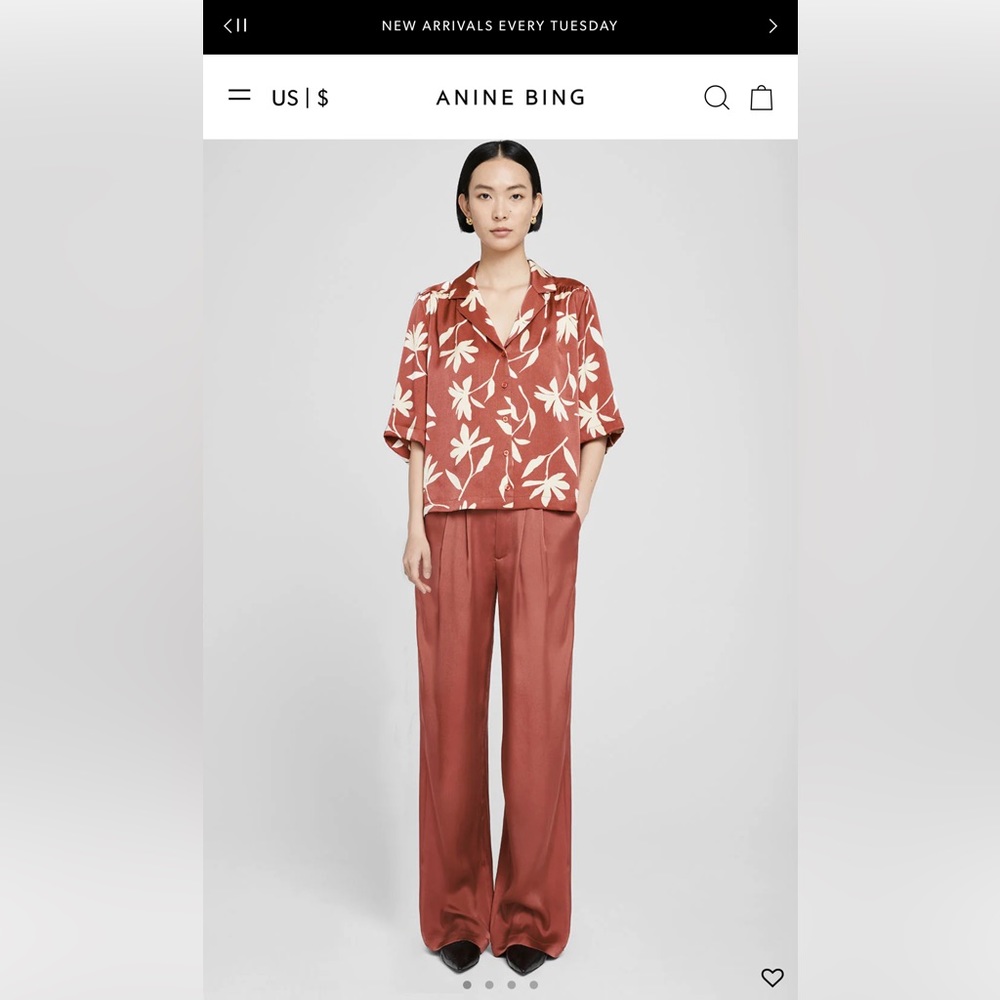 Anine bing - new season ROW SHIRT